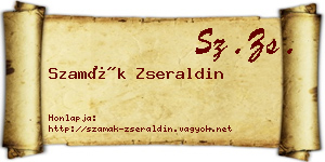 Szamák Zseraldin névjegykártya
